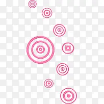 粉色花纹圆环