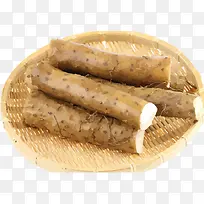 手绘风格食材山药一篓子免抠