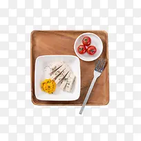 实物鸡胸肉料理盘子免扣