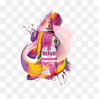 创意色彩酒瓶设计