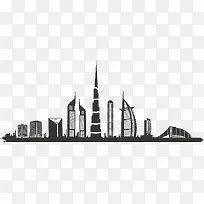城市背景矢量北京剪影