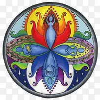 矢量民族风花纹