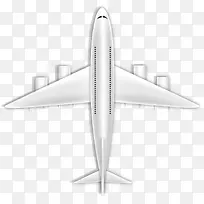 飞行的大型白色飞机