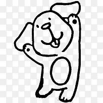 简笔画-小狗