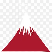 一个红色日系火焰山