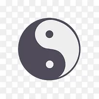 灰色扁平化太极元素
