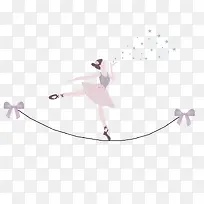 绳子上跳芭蕾的女孩