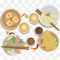 手绘中国菜美食插画