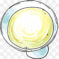 卡通线条一碗羹汤