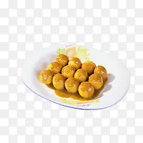 实物Q弹美味的咖喱鱼丸素材