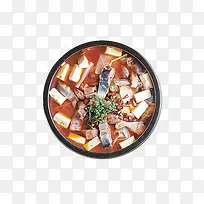 青花椒豆腐鱼块摄影