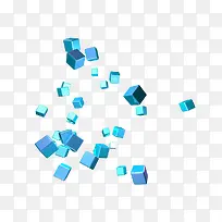 抽象蓝色立方体