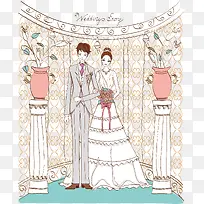 婚姻殿堂矢量