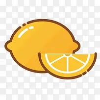 矢量扁平水果柠檬