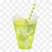 绿色的果汁杯