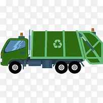 绿色垃圾车素材图