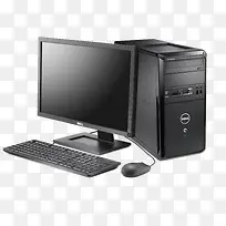 一台黑色的电脑和主机