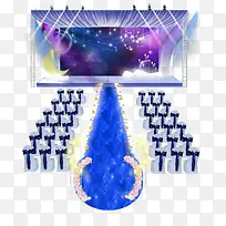 星空婚礼场景免抠素材