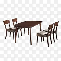 实木餐桌餐椅素材