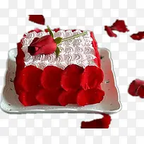 方形花瓣生日蛋糕