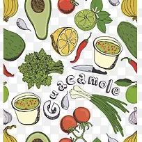 卡通蔬菜花纹