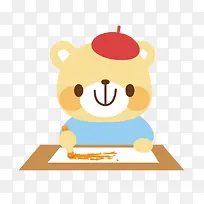 卡通画家小熊