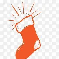 橘色圣诞袜