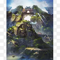 绿色山峰悬崖游戏截图