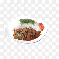 西红柿黑椒牛肉盖饭