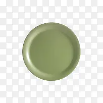 绿色的圆盘陶瓷制品实物