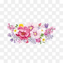 手绘花丛