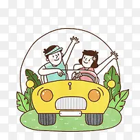 黄色的小汽车