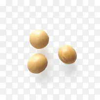 3粒散落的大黄豆