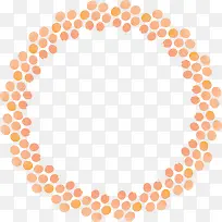 橙色春季圆圈花环