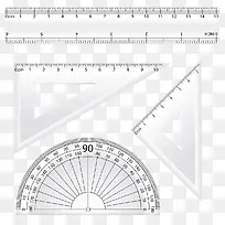 透明刻度尺套装