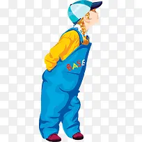 卡通手绘小女孩