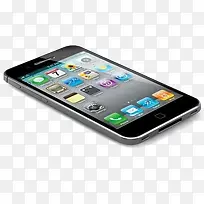 黑色苹果手机样机透明背景素材