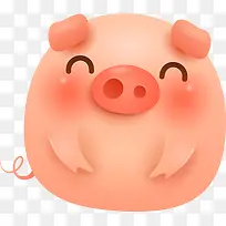 C4D可爱圆润的猪形象装饰图案