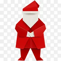 红色折纸圣诞老人
