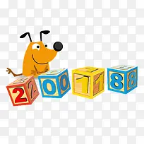 卡通立体2018元素