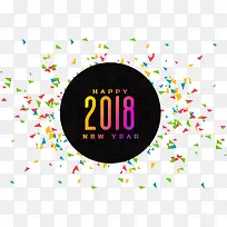 矢量手绘2018年装饰标签
