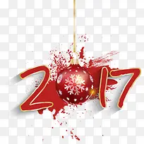 圣诞元旦新年喜庆红色年份数字