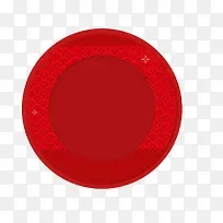 红色中国风新春圆形背景