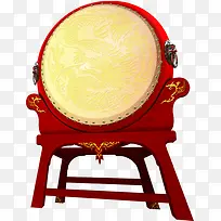 红色中式大鼓节日