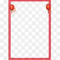 红色中国风新春灯笼装饰边框
