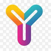 Y型彩色logo设计商标