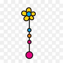 花朵字母设计矢量图I