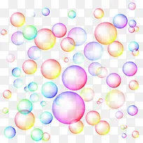 节日清新色彩七彩泡泡梦幻装饰主