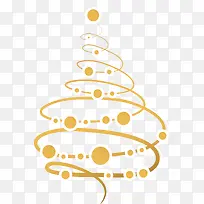 金色选择线条圣诞树