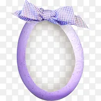 紫色蝴蝶结花纹半边蛋壳